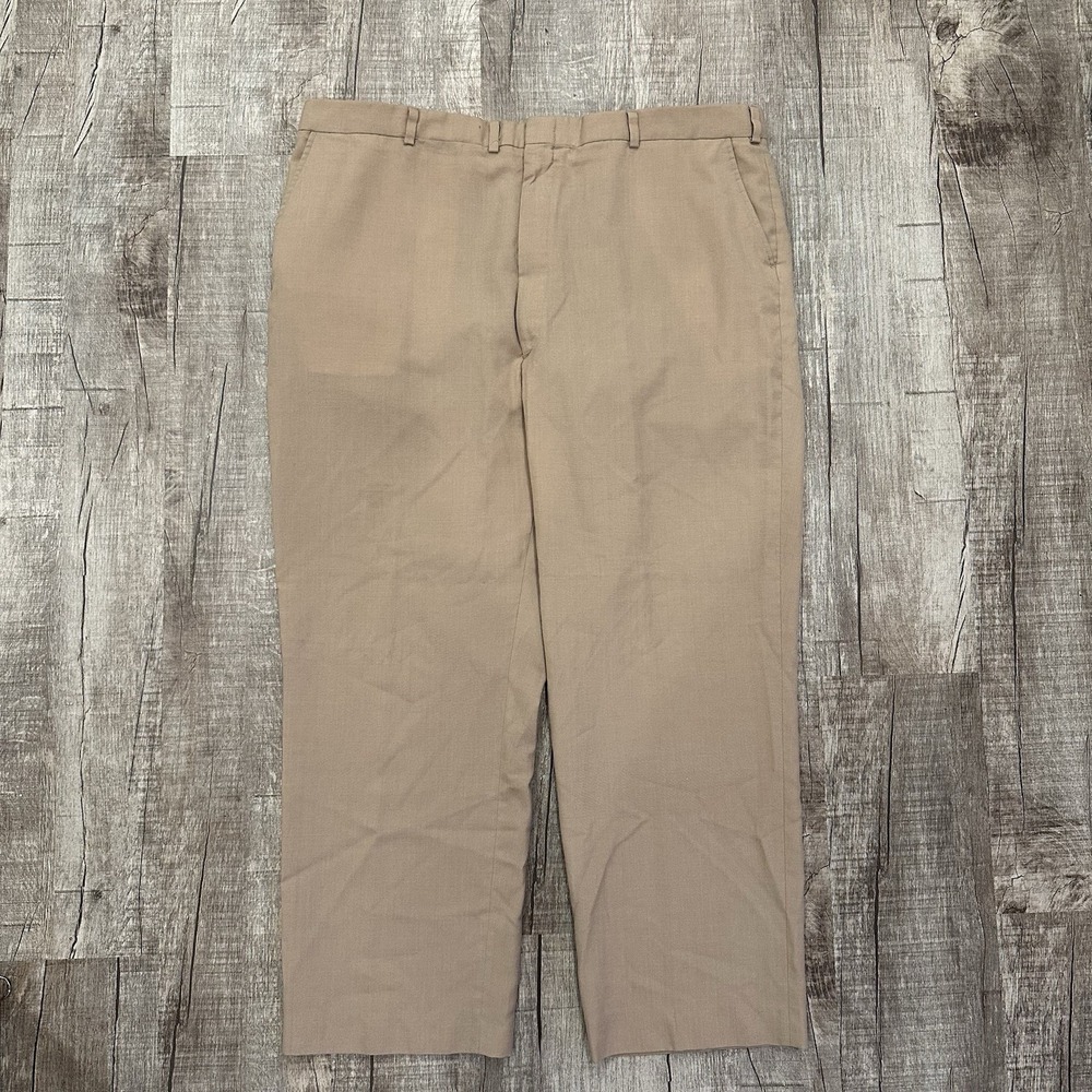 Sutter & Grant Khaki Dress Pants Men's Size 43x27‎ Flat Front Slacks Casual